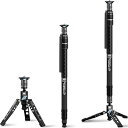 【中古】SIRUI SVM-145 カーボンファイバー一脚 フィート付き、57インチプロフェッショナルカメラ一脚、ワンステップ急速高さ調整、DSLRカメラ用軽量...