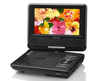 【中古】グリーンハウス ポータブル DVD プレーヤー 7型 ワイド液晶 (1024×600) 搭載 (車載用ヘッドレスト取り付けキット付属) 単3形乾電池対応 ブラッ 【中古】グリーンハウス ポータブル DVD プレーヤー 7型 ワイド液晶 (1024×600) 搭載 (車載用ヘッドレスト取り付けキット付属) 単3形乾電池対応 ブラッ