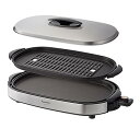 【中古】パナソニック ホットプレート 2枚タイプ 平面+焼肉 シルバー NF-W200-S