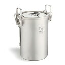 【中古】Keith Ti6300チタンアウトドアキャンプ折りたたみハンドルで調理鍋ハイカー炊飯器トラベルピクニック調理器具900ml 256g