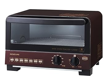 【中古】コイズミ オーブントースター 1200W 無段階温度調節 15分タイマー 3枚焼き レッド KOS-1215/R