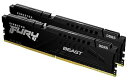 【中古】Kingston Technology (キングストンテクノロジー) Fury Beast (フューリービースト) 32GB (2x16GB) 5200MT/s DDR5 CL36 デスクトップメモリ 2枚(2)
