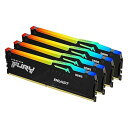 【中古】Kingston (キングストン) FURY Beast (フューリービースト) ブラック RGB XMP DDR5 64GB 5600MT/s CL4...