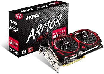 【中古】MSI Radeon RX 580 ARMOR MK II 8G OC グラフィックスボード VD6544