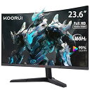 【中古】KOORUI ゲーミングモニター 24インチモニター フルHD 165Hz 湾曲/カーブ型 PCモニター 液晶ディスプレイ FreeSync G-SYN...