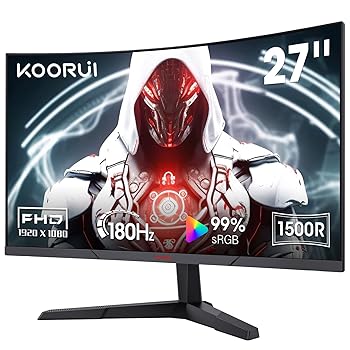 ����š�KOORUI �����ߥ󥰥�˥��� �Ѷ� ��˥��� 27����� 180Hz 1ms GTG �ե�HD/1500R/HDR/Adpitive sync(G-...
