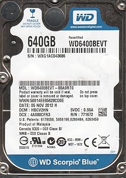【中古】wd6400bevt-00 a0rt0 Westernデジタル640 GB 5400rpm 2.5インチSATAハードDr【メーカー名】【メーカー型番】【ブランド名】WESTERNDIGITAL 内蔵ハードディスク 【商品説明】wd6400bevt-00 a0rt0 Westernデジタル640 GB 5400rpm 2.5インチSATAハードDr画像はサンプル写真のため商品のコンディション・付属品の有無については入荷の度異なります。商品写真はできる限り実物の色に近づけるよう徹底しておりますが、 お使いのモニター設定、お部屋の照明等により実際の商品と色味が異なる場合がございます。※中古品のため「限定」「初回」「保証」「DLコード」などの表記がありましても、特典・付属品・保証等は付いておりません。※コミック、CD、DVD、VHSは、レンタルアップ品の場合もございます。気になる方は購入前にお問い合わせください。中古品のため使用に影響ない程度の使用感・経年劣化（傷、汚れなど）がある場合がございます。※中古品の特性上ギフトには適しておりません。当店では初期不良に限り、商品到着から5日間は返品を受け付けております。お問い合わせ・メールにて不具合詳細をご連絡ください。お客様都合での返品はお受けしておりませんのでご了承ください。他モールとの併売品の為、売り切れの場合はご連絡させて頂きます。★ご注文からお届けまで1、ご注文（24時間受付）2、注文確認⇒当店から注文確認メールを送信致します3、在庫確認⇒中古品は受注後に、再メンテナンス、梱包しますので、お届けまで3日〜10日程度とお考え下さい。4、入金確認⇒前払い決済をご選択の場合、ご入金確認後、配送手配を致します5、出荷⇒配送準備が整い次第、出荷致します。配送業者、追跡番号等の詳細をメール送信致します。6、到着⇒出荷後、1〜3日後に商品が到着します。※離島、北海道、沖縄は遅れる場合がございます。予めご了承下さい。お電話でのお問合せは少人数で運営の為受け付けておりませんので、お問い合わせ・メールにてお願い致します。ご来店ありがとうございます。当店では良品中古を多数揃えております。お電話でのお問合せは少人数で運営の為受け付けておりませんので、お問い合わせ・メールにてお願い致します。