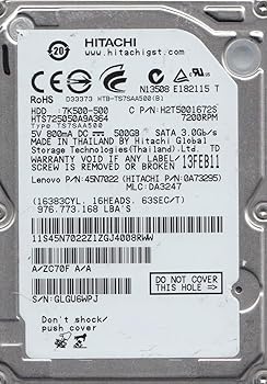 【中古】HTS725050A9A364、PN 0A73295、MLC DA3247、Hitachi 500GB SATA 2.5ハードドライブ 【中古】HTS725050A9A364、PN 0A73295、MLC DA3247、Hitachi 500GB SATA 2.5ハードドライブ