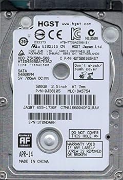 【中古】HGST hts545050 a7e362 P / N : 0j38105 MLC : da5754 Mac ? 655 ? 1730 F 500 GB Hitachi