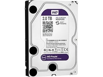 【中古】WD Purple wd20purx 2tb Surveillance 3.5インチ内蔵HDD SATA 64 MBバッファ