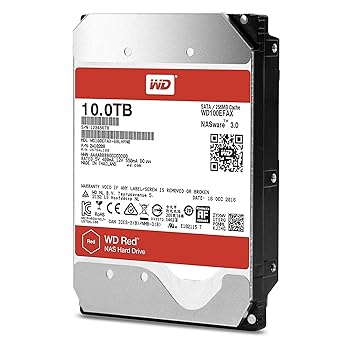 【中古】Western Digital HDD 10TB WD Red NAS RAID 3.5インチ 内蔵HDD WD100EFAX