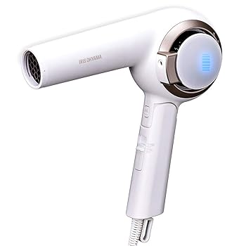 【中古】アイリスオーヤマ モイストプロドライヤー センサー付 温度コントロール マイナスイオン LEDライト 大風量 HDR-MC1-W ホワイト
