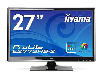 【中古】iiyama WLEDバックライト搭載 27型ワイド液晶ディスプレイ ProLite E2773HS-GB2