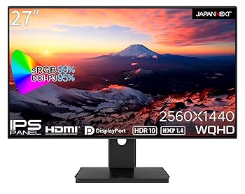 ����š�JAPANNEXT 27����� ��˥��� WQHD 2560x1440������ IPS �ǥ����ץ쥤 (HDMI/DisplayPort/���ԡ�������¢/...