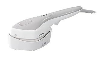 【中古】日立 衣類スチーマー スチームアイロン CSI-ST1BE H ライトグレー パワフルショットスチーム ブラシ付き