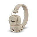 【中古】Marshall ワイヤレスオンイヤーヘッドホン Major V クリーム Bluetooth / 連続再生100時間 / Qi充電対応/通話対応 【国内正規品】
