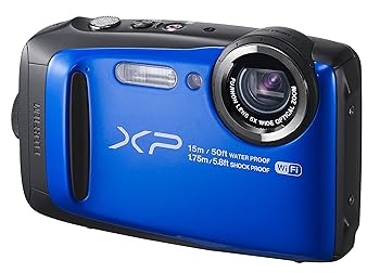 【中古】FUJIFILM デジタルカメラ XP90 防水 ブルー FX-XP90BL