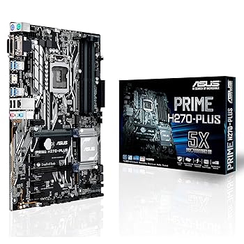 【中古】ASUS PRIME H270-Plusマザーボード - ブラック（ソケット1151 / DDR4 / S-ATA 600 / ATX）