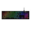 【中古】【英語配列】 ハイパーエックス(HyperX) Alloy Origins RGB メカニカルゲーミングキーボードAqua軸 ゲーマー向け メーカー2年保証 639N5AA#ABA