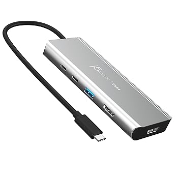 j5create USB C ハブ 5in1 ドッキングステーション USB4対応 Intelチップ採用 デュアルディスプレイ アダプタ PD85W USBC 3.2 10Gbps 4K DP Alt