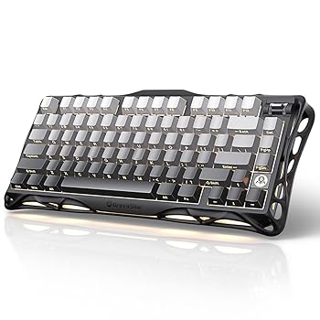 【中古】GravaStar Mercury K1 ゲーミングキーボード 無線 ワイヤレス 75%配列 テンキーレス ホットスワップ Bluetooth接続 ガスケット搭載 カスタマイズ