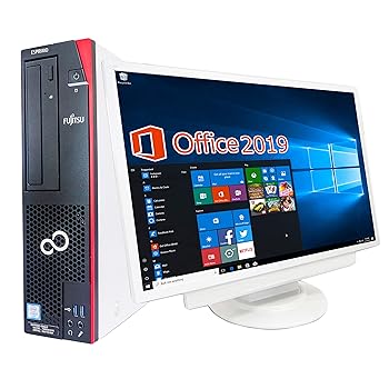 【中古】【超大画面22型液晶セット】【Microsoft Office 2019搭載】【Win 10搭載】富士通 D586/第六世代Core i5-6500 3.2GHz/ メモリー:8GB/HDD:500GB/DV