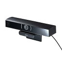 【中古】サンワサプライ WEBカメラ スピーカー内蔵 USB A接続 80°広角レンズ カメラ用三脚穴内蔵 CMS-V48BKN