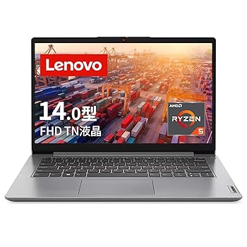 【中古】Lenovo IdeaPad Slim 170 ノートパソコン (14.0インチ FHD TN液晶 AMD Ryzen5 5500U 8GB 256GB SSD Webカメラ 無線LAN) 82R3001PJP グレー 【Win