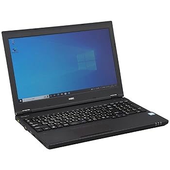 【中古】中古パソコン NEC VersaPro VK24MX-T Windows10 ノートPC 一年保証 Core i5 6300U 2.4(〜最大3.0)GHz MEM:8GB SSD:256GB DVD-ROM 無線LAN:あり