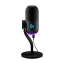 【中古】Logicool G ゲーミングマイク YETI GX ダイナミックマイク G-YETI-GX-BK ストリーミング配信 スーパーカーディオイド ノイズ軽減 RGB LIGHTSYNC