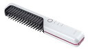 【中古】LAVIEL コードレス ブラシアイロン ミニ ヘアアイロン USB充電式 コームアイロン 3段階温度調節 MAX180℃ 持ち運び ホワイト LV-C...