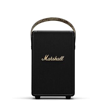 【中古】Marshall Official 大型ワイヤレスポータブルスピーカー TUFTON ブラック&ブラス 連続再生20時間/IPX2防滴仕様/急速充電/aptX対応 【国内正規品