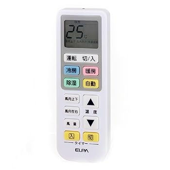 【中古】［非常に良い］エルパ (ELPA) エアコンリモコン エアコン 汎用 動作距離約7m RC-22AC