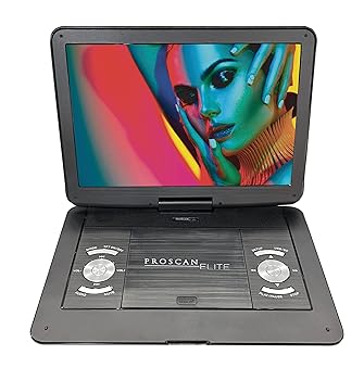 【中古】Portable DVD Player with 13.3-Inch Swivel Screen and Built-in Rechargeable Battery