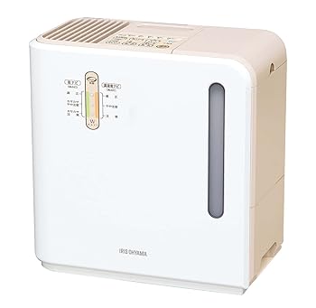 【中古】アイリスオーヤマ 加湿器 気化ハイブリッド式 肌ナビ搭載 ベージュ ARK-500-U