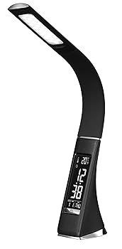 【中古】ZEPEAL ゼピール デジタル表示付LEDスタンドライト ブラック レザー調 調光 タッチセンサー フ..