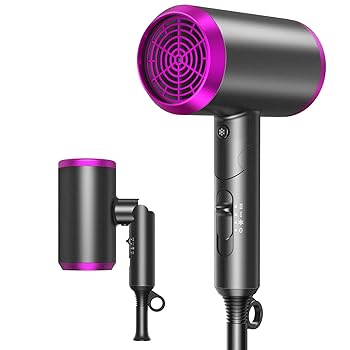 【中古】ヘアドライヤー 大風量 速乾 マイナスイオン 折り畳み式 軽量 57℃恒温 過熱防止 ノズル付き ドライヤー 3段階調節 携帯便利 オシャレ 家庭用/旅