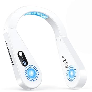 【中古】ネッククーラー 首掛け扇風機 ネックファン 【2025冷却革命・快適性MAX】超 軽量 携帯扇風機 ..