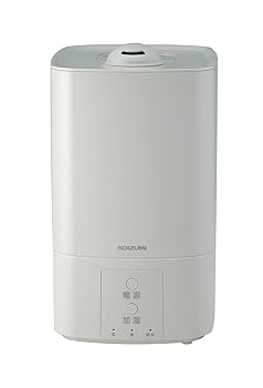 【中古】コイズミ 加湿器 大容量 スチーム式 加熱式 4.5L 上から給水 見やすい操作ボタン グレー KSK-3..