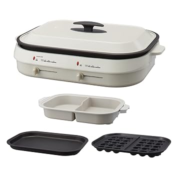 【中古】［非常に良い］コイズミ セパレートグリラー ホットプレート グリル鍋 左右 温度調節 仕切り深..