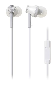 【中古】オーディオテクニカ スマートフォン用インナーイヤーヘッドホン ホワイト ATH-CK330iS WH