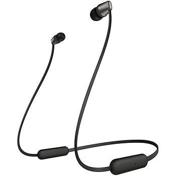 【中古】［非常に良い］ソニー ワイヤレスイヤホン WI-C310 : Bluetooth対応/最大15時間連続再生/マイク付き フラットケーブル採用 2019年モデル ブラック WI-C310 BC