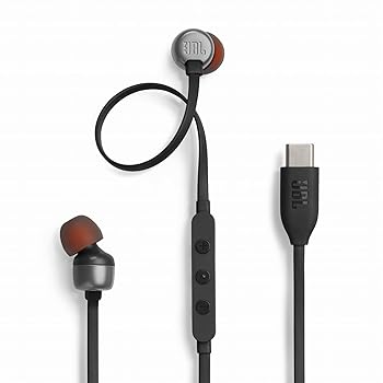 【中古】JBL TUNE310C USB Type-C 接続 イヤホン 96kHz/24bit DAC内蔵/通話可能マイク付き3ボタンリモ..