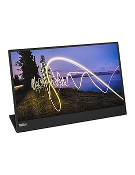 Lenovo ThinkVision M15 15インチ FHD モバイルモニター、ブラック。