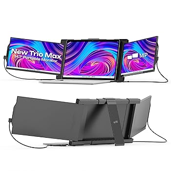 【中古】MP Mobile Pixels Trio Max 14.1インチ ポータブルモニター ノートパソコン用トリプルモニター 1080P FHD IPS プラグアンドプレイ 15-17.3インチ