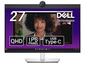 【中古】Dell P2724DEB 27インチ ビデオ会議用 USB-C ハブ モニター 2560×1440/ USB-C、HDMI、DisplayPort/ブラック/スピーカー:あり(..