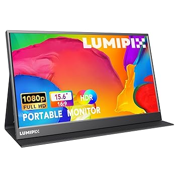 Other - 【中古】LUMIPIX 15.6インチポータブルモニター IPS FHD 1080P ゲーミングモニター USB-CとHDMI付き 超薄型外部ディスプレイ スマートカバーとスピーカー