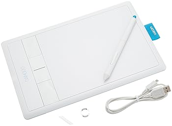 【中古】Wacom ペンタブレット Sサイズ ホワイト イラスタMini&コミスタMini付属 Bambooコミック CTH-470/W2