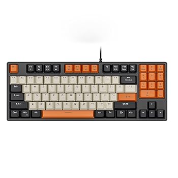 【中古】Havit 89キー ゲーミングキーボード 赤軸 メカニカル キーボード 有線 PBTキーキャップ US Layout KB487L-US