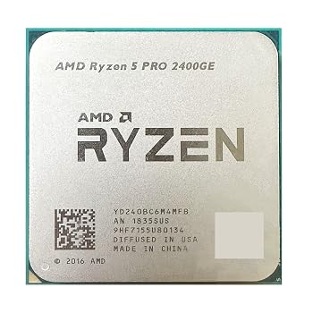 CPUプロセッサー AMD Ryzen 5 PRO 2400GE R5 PRO 2400GE 3.2GHz クアッドコア 8スレッド 35W CPUプロセッサー YD240BC6M4MFB ソケット AM4。